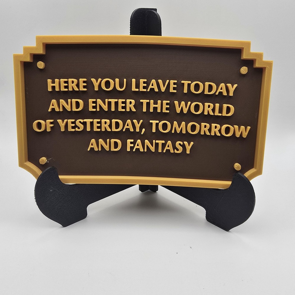3-D‎ Printed Replica Disney mainstreet  sign
